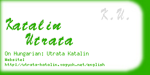 katalin utrata business card